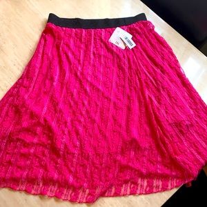Lularoe💖Lace hot pink neon lace skirt NWT Unicorn!!!